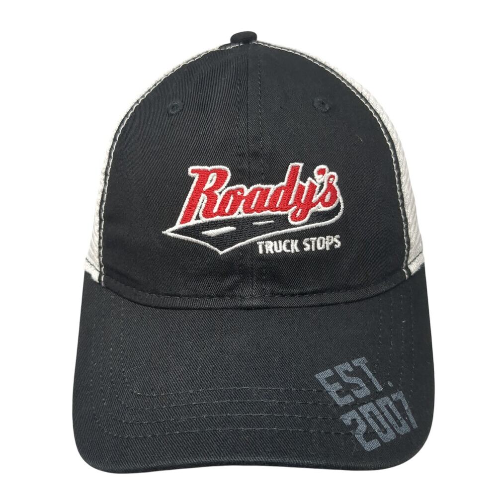 Roady's Truck Stops Strapback Trucker Hat Black One Size Paramount Apparel